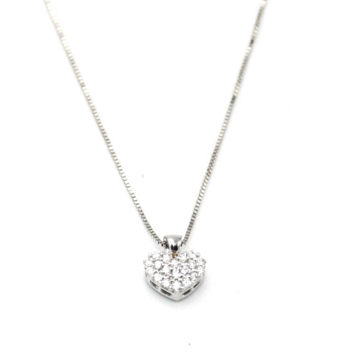 Catenina ciondolo cœur pavé - catenina,