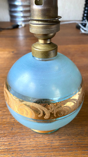 Pied lampe boule verre - lampe,