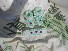 bandeau  et chaussons  bébé