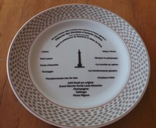 RARE - MENU SUR ASSIETTE -