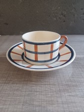 Tasse bearn HBCM Creil Montereau + sous-tasse soucoupe ancienne bol ancien BE