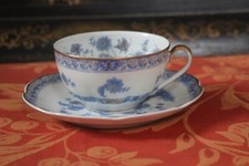 Tasse à Thé et Sous-Tasse en Porcelaine Haviland Limoges - Modèle "Arbre de Vie"