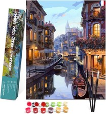 Bougimal Peinture par Numéro Adulte avec Pinceaux et Acryliques Bricolage 