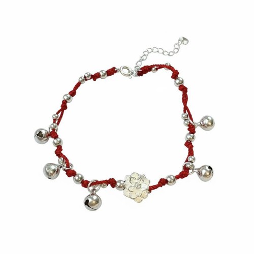 Bracelet rouge tressé avec
