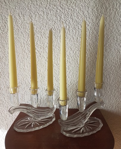 Bougeoirs chandeliers verre - bougeoirs, en