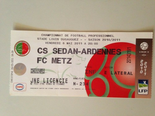 Ticket match sedan - metz, 6