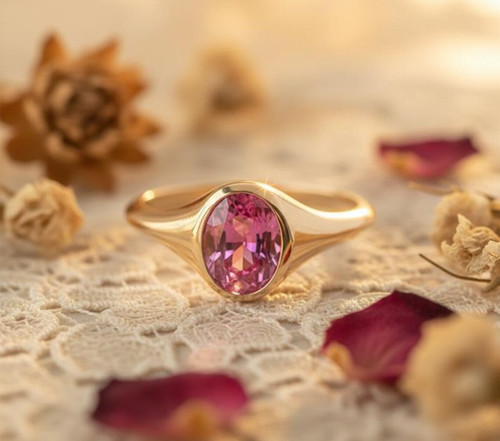 Bague chevalière laiton - en,
