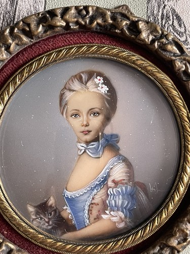 Ancien portrait miniature