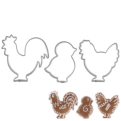 Emporte pièces coq - coq, poule