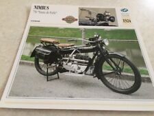Carte moto Nimbus 750 tuyau de poêle 1924 collection Atlas motorcycle Danemark