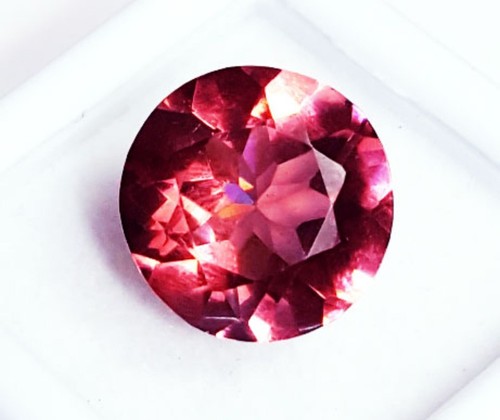 Framboise rose tourmaline rond - framboise,