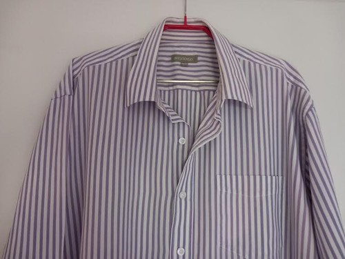 Chemise rayé blanc violet - chemise, blanc/violet