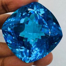 Topaze bleue suisse 100 % naturelle, taille rare, 238,5 cts