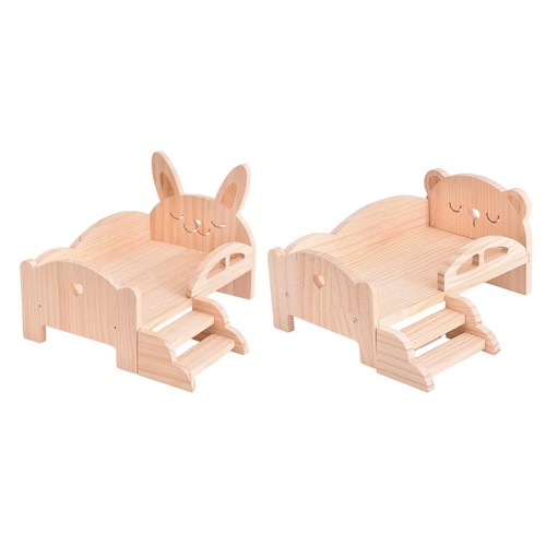 Mini lit bois pour poupées - bois,