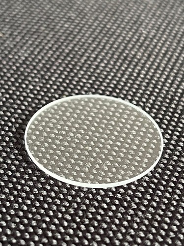 Verre rond minéral plat - , de