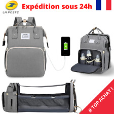 Sac à Dos de Change pour Bébé Sac à Langer Portable avec Lit Pliable