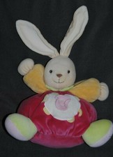 Peluche Kaloo 2008 Doudou Lapin Boule Patapouf Tortue Rose Hochet 30/ 45 Cm TTBE