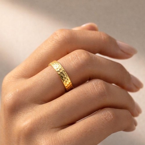 Bague anneau 14k jaune - or,