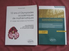 Lot 2 Livres :  Concours Olympiades de MATHEMATIQUES et Cours 1ere Terminale