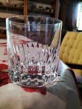 2 verres à whisky  cristal saint louis modèle marine jersey , signés
