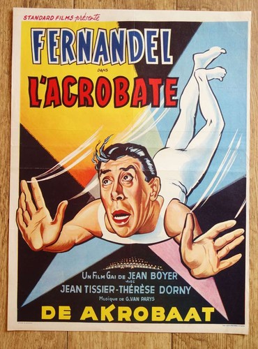 Fernandel acrobate affiche - l'acrobate,