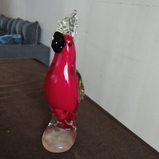 TRES BEAU CACATOES MILLEFIORI VENITIEN TOUT EN VERRE. CRISTAL. SULFURE