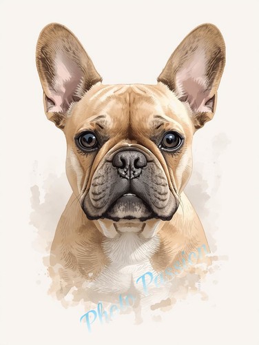 Photo bouledogue français - a4,
