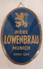 Vintage enseigne publicitaire LOWENBRAU. Années 1970 environ. Made in Germany