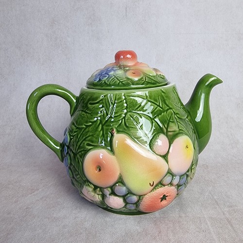 Théière barbotine aux fruits - théière,