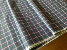 N10 TISSU à carreaux popeline de coton lrg97xh350cm VINTAGE 60 70 COTTON FABRIC 