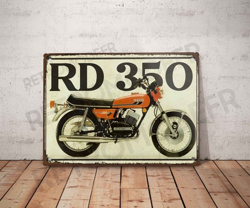 Plaque métal vintage yamaha - plaque,
