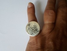 bague en argent massif, cercle
