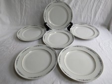 6 assiettes plates porcelaine bavaria,seltmann,service "annabell"