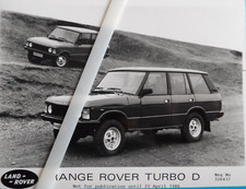 Photo Presse RANGE ROVER TURBO D de 04 / 1986 an99