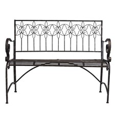 Banc jardin fer plein gris