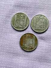 LOT 3 PIECES 10 FRANCS ARGENT - TURIN
