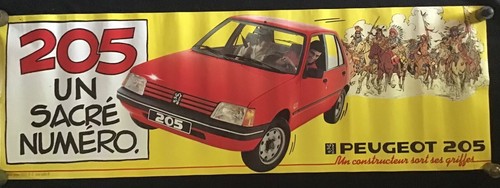 Affiche publicitaire peugeot - publicitaire,