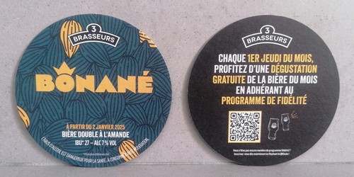 Sous bock bière brasseurs - bière, 3