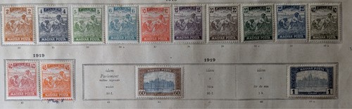 Timbres hongrie série 1919 - timbres,