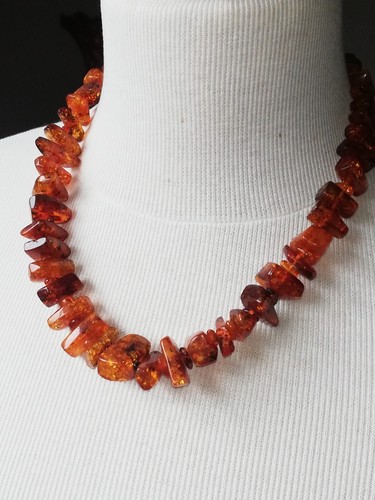 Collier ambre ancien - en,