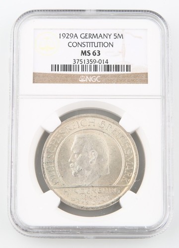 1929 allemagne pièce - de, 5