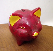 Ancienne tirelire à casser cochon en céramique numérotée