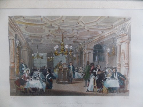 Ancienne gravure sous verre - ancienne,