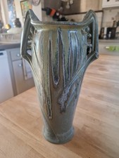 Grand Vase Grès Denbac Vierzon Art Nouveau/ Deco Signé 