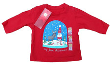 Marks & Spencer Haut Rouge Bébé Noël Garçons Filles Âge Jusqu'à 1 Mois Père Noël