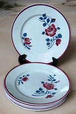 5 Assiettes Plates Badonviller