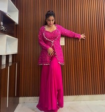 SALWAR KAMEEZ PAKISTANAIS INDIEN MARIAGE FÊTE ROBE BOLLYWOOD COSTUME SHARARA