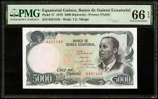 Equatorial Guinea Banknote - 5000 Bipkwele 1979 Pick 17 NEW / PMG Gem Unc 66 EPQ