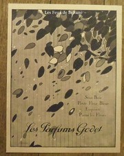 Publicité GODET PARFUMS petite fleur bleue Exquisité   1921, advert