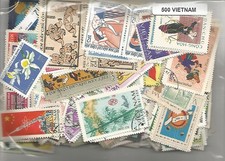 Lot  de 500 timbres du Vietnam